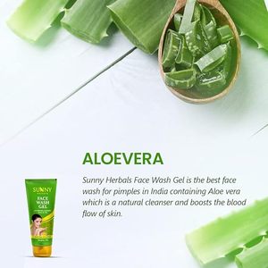 ג 'ל לשטוף את הפנים שמש מועשר עם aloevera, neem & <span class=keywords><strong>tulsi</strong></span> לניקוי, מניעת פצעונים & הסרת שמן נוסף | לחות