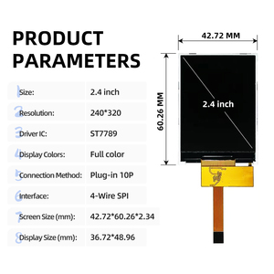 2,4 "TFT LCD-Display 240x320 Auflösung ST7789 RGB-Vollfarb modul für Arduino-, Raspberry Pi-und Mikrocontroller-Projekte