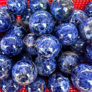 Doğal Sodalite küre kuvars kristal top el-cilalı Feng Shui tarzı ile kristal şifa divinasyon ve hediye veren - Product Image 5