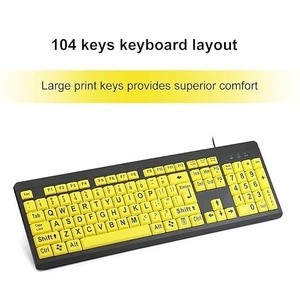 High Quality Portable Computer <strong>Keyboard</strong> Large Print Bright Zoom Full Color Numeric Keypad USB Interface LED New Mechanically - Product Image 6