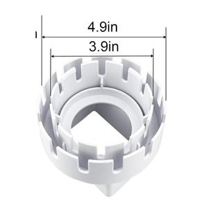 Gutter Downspout Adapter(2&quot; <strong>X</strong> 3&quot; Square Rain Gutter to Drain Pipe Adapter),Outdoor PVC <strong>Round</strong> Drain Pipe - Product Image 3