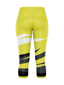Kadın rahat spor süblimasyon baskı pamuk Polyester Spandex için Fitness Legging <span class=keywords><strong>Capris</strong></span> açık spor salonu Yoga