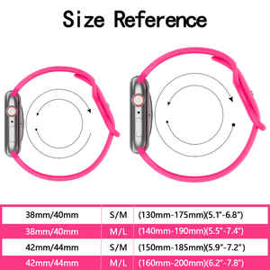 IWatchバンド用Appleシリーズ3/4/5/6/7 SE用のプロの手首交換用Correasシリコンウォッチクーリープストラップ - Product Image 5