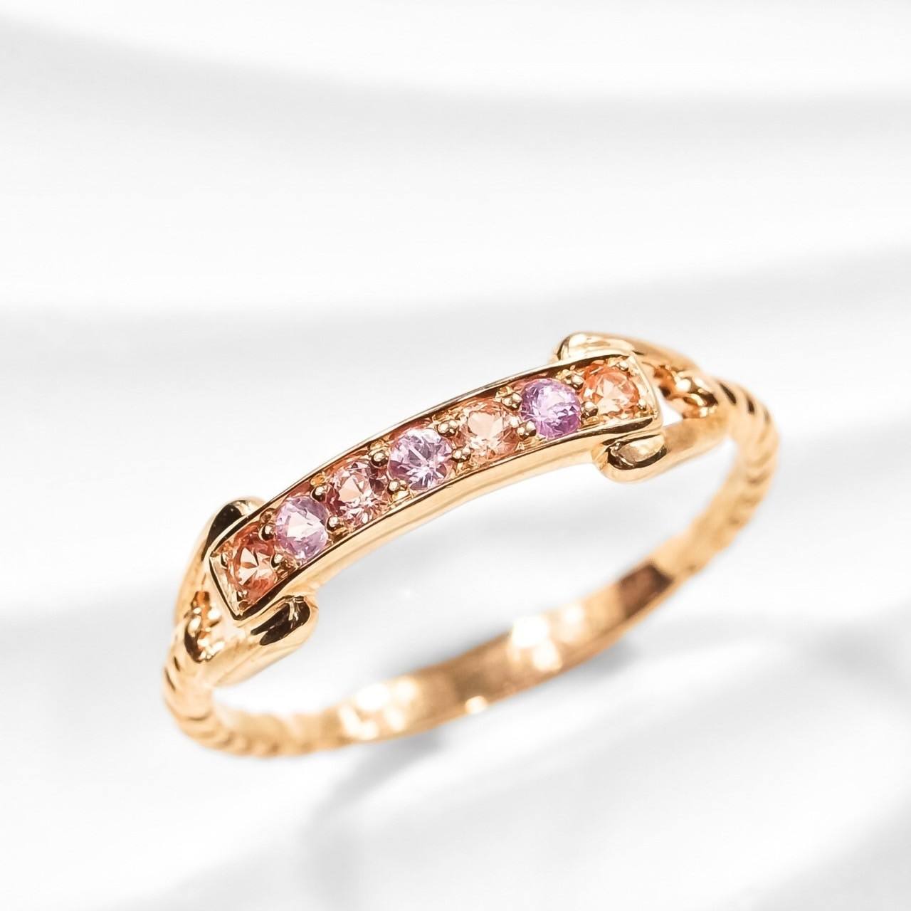 Pink sapphires + Champagne sapphires