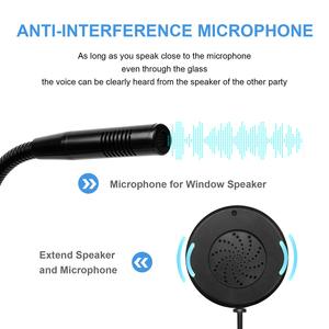 Sistema de intercomunicación de altavoz de ventana Daytech, intercomunicador de doble vía, micrófono de intercomunicación antiinterferencias, ventana para negocios - Product Image 5