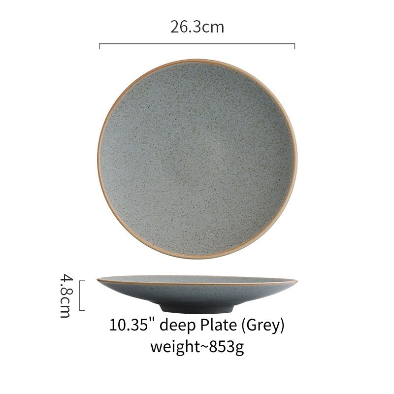 Assiette profonde de 26,3 cm (gris)