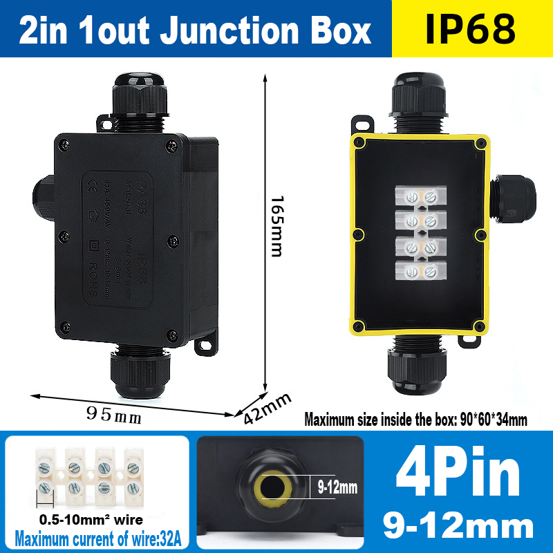 2in 1out large 4pin(9-12mm)