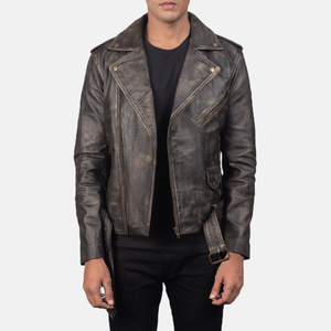 Şık erkek hakiki yumuşak kuzu derisi deri ceket siyah kahverengi Biker Vintage Slim Fit rahat moda kış portmanto dayanıklı