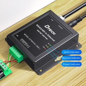 Convertidor de transmisión de puerto serie Ethernet DTECH RS422/485 a servidor de dispositivo serie UDP TCP de red Ethernet - Product Image 5