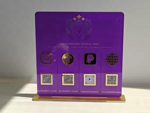 2025 Customizable Premium acrylic social media signs qr <strong>code</strong> : Elevate Your Display with a Stylish and Versatile Solution - Product Image 5