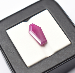 Natural Pinkish Red <strong>Ruby</strong> with Coffin Cut Gemstone Coffin Fancy <strong>Shape</strong> Faceted <strong>Ruby</strong> <strong>Gem</strong> 9.65 Cts Loose Gemstone for Jewelry Making