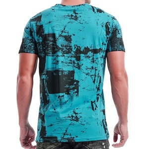 男性用フィットネスTシャツ100% コットンクイックドライ通気性マイクロファイバースリムフィットOネックデジタルロゴデザイン