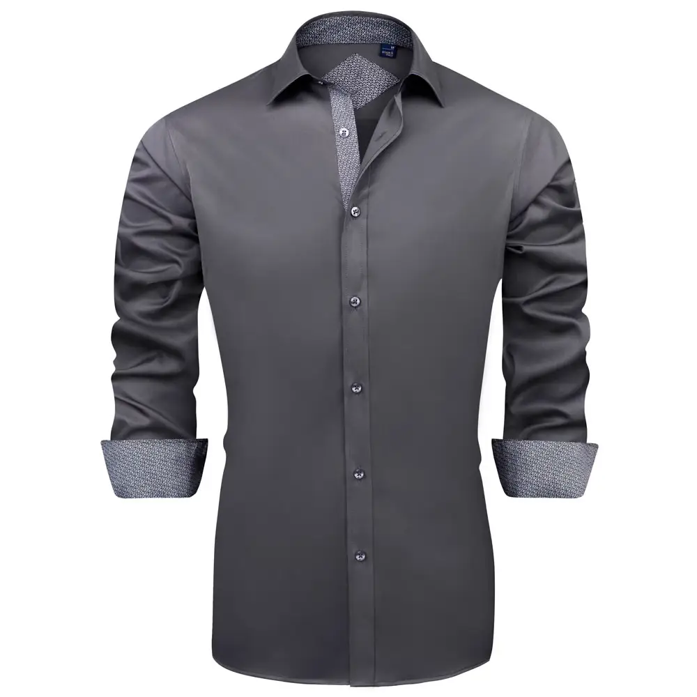 Groothandel Hoge Kwaliteit Full Mouw Mannen Custom Jurk Shirts Lux Casual Fashion Business Shirt Voor Mannen Kleding