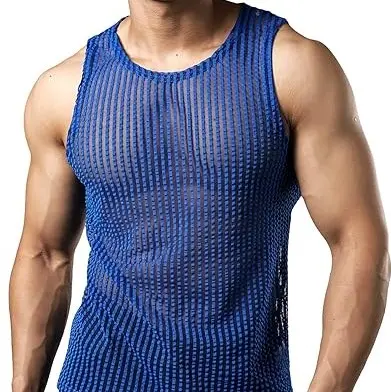 Fitness tragen Netz T-Shirts Fitness Kleidung T-Shirts für Männer Tanktops meist verkaufte Weste benutzer definierte dtf dtg Siebdruck
