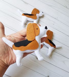 Köpek desen evcil oyuncaklar keçe Beagle desen kolay dikiş keçe köpek keçe hayvan süs köpekler severler hediye en iyi fiyat - Product Image 2