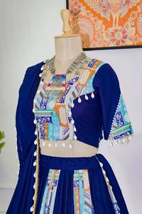 売れ筋の新しい2024最新の純綿LehengaCholi & Dupatta、デジタルプリント、Kodiレースブロダー付き女性用 - Product Image 2