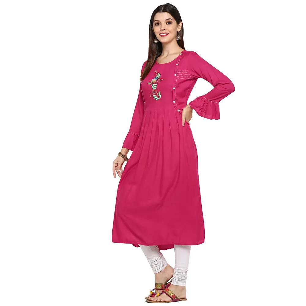 Kurtis Pakistan Dài Tay Vải Cotton Dubai Cho Nữ Quần Đảo Châu Á & Thái Bình Dương Hàng Mới Về Truyền Thống Ấn Độ Trực Tiếp Cho Nữ