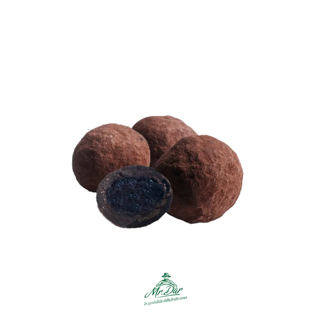 Cioccolato fondente amarena ciliegie tartufo con cacao di alta qualità made in Italy pronto a vendere b2b in 10 kg