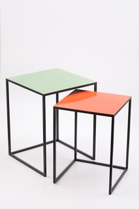 Mesa de centro lateral de anidación de esmalte multifuncional, mesa de centro de mesa redonda de Color, sala de estar y dormitorio - Product Image 4