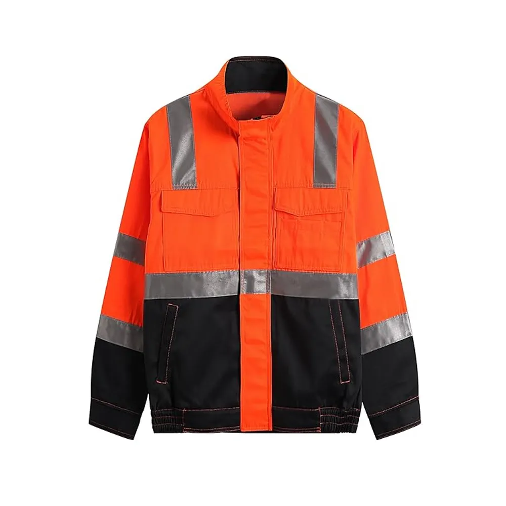 Hot Sale Custom Men's Workwear Safety Jackets Private Label Breathable Safety Working Jacket For Workers