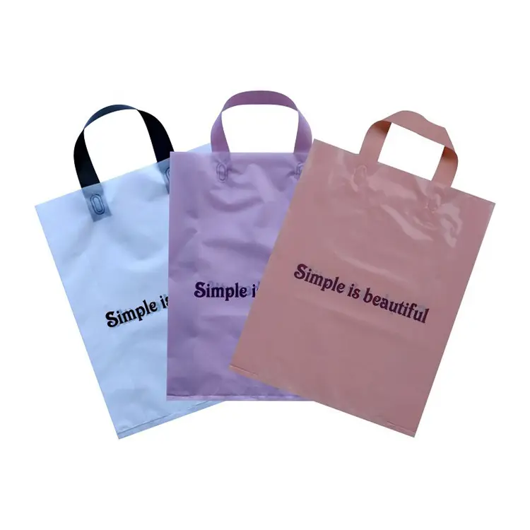 Eco-friendly biodegradabile Design personalizzato HDPE/LDPE Shopping che trasporta Tote Bag in plastica per la confezione con cappuccio con manico e Logo