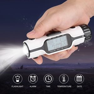 Вращающийся мировой Настольный будильник с фонариком - Product Image 5
