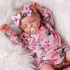 Babeside 20 ''Cuerpo de tela Muñeca Reborn Cabeza pintada Piel blanca Chica Rosalie OEM Personalizable - Product Image 4