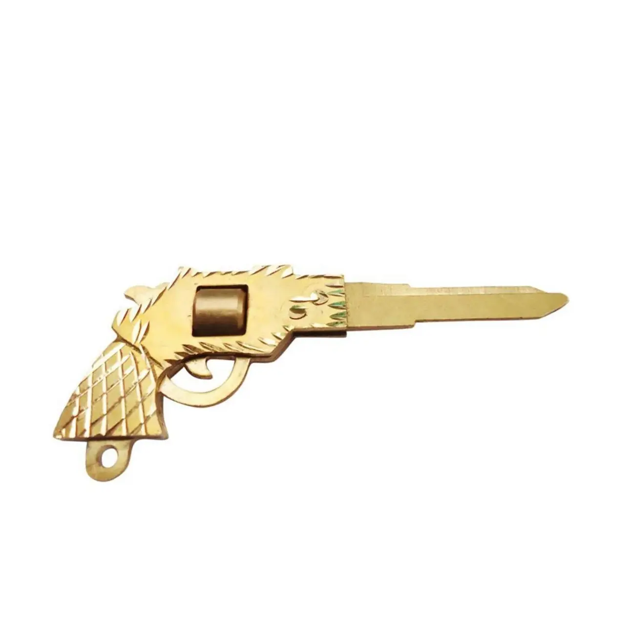 الذهبي حلقات المفاتيح سلسلة الأسلحة البنادق المعادن النحاس البسيطة أقراط ل سيارة مفتاح منزل مفتاح في الجملة الأرز
