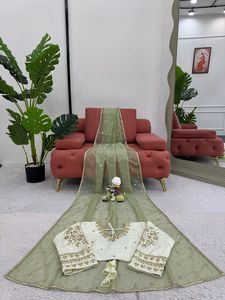 Tasarımcı Adults parti kıyafeti Sari bluz hint pakistanlı yeni Sari yetişkinler için düğün Net kumaştan yapılmış - Product Image 4