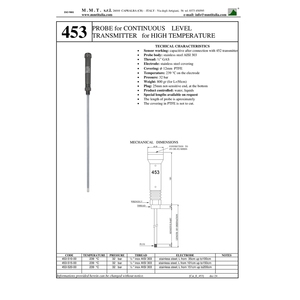 連続測定用の高温容量レベルセンサープローブ1/2 "接続長最大100 cm - Product Image 3