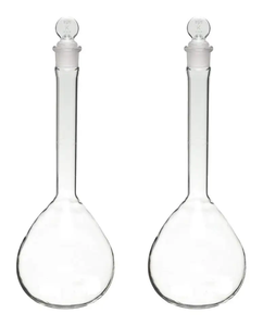 SCIENCE &amp; SURGICAL MANUFACTURE LAB BOROSILICATE <strong>GLASS</strong> <strong>3.3</strong> 250ML VOLUMETRIC FLASK, for LABORATORY MADE in INDIA FREE SHIPPING.... - Product Image 2