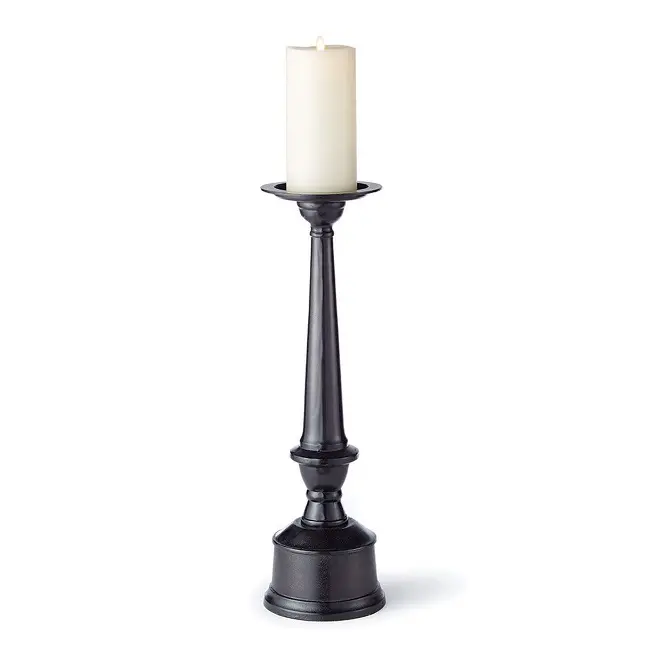 Candelabro decorativo con portacandele rivestito nero con finitura opaca per la casa dei fulmini e la tavola di nozze decora il portacandele