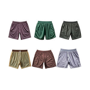 <strong>Custom</strong> Breathable Double Layer Mens Cropped Fit Mesh Shorts All-Over Solid Print Sublimation <strong>Elastic</strong> Waist 5 Inch Inseam <strong>String</strong> - Product Image 6