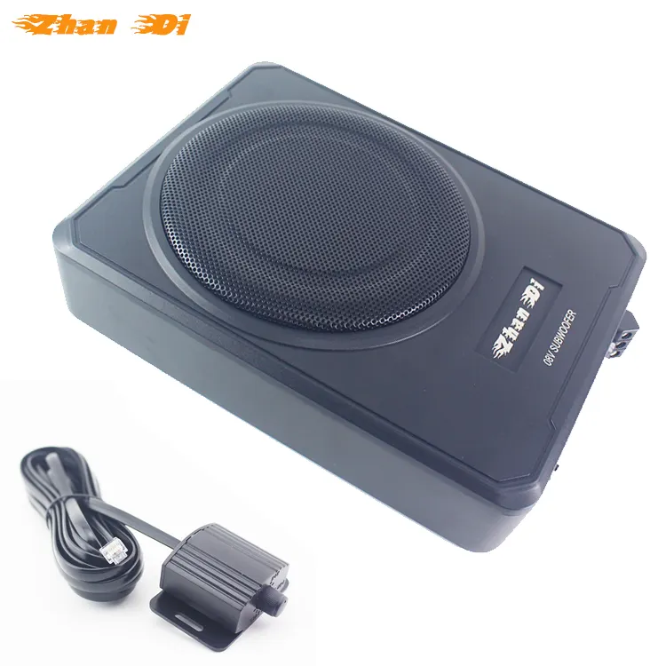 Factory 4ohm Aluminum box 12v slim car audio 8 inch under seat subwoofer