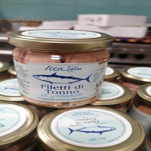 Sıcak satış 100% ton balığı fileto Sardinian deniz suyu el yapımı cam kavanoz içinde yağ koruma ile Artisanal konserve ton balığı - Product Image 3