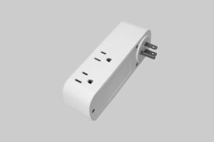 带旋转和多插头的插座扩展器，带6个交流3个USB端口 (1个USB C)，带壁式适配器充电器的3面电源带 - Product Image 6