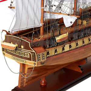 USS Constitution 80cm ahşap gemi modeli kakma ile ekran standı el yapımı denizcilik dekor için ev boyalı tekniği - Product Image 6