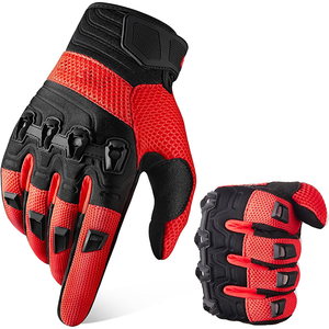 Hi-Visibility Impact Mechanics <strong>Gloves</strong> 2-Way Stretch G-Shaped Back Palm Padding Abrasion Anti-Cut Resistant Anti-Slip TPR