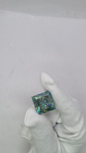 ライトブループリンセスカットMoissaniteファンシーダイヤモンド - Product Image 2