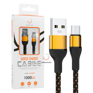 Wholesale Juhuaxin Braided Fabric Cable Fast Charging Tinned Copper Core Type C to Type C for Sam Hua <strong>Red</strong> OP Iph - Product Image 2