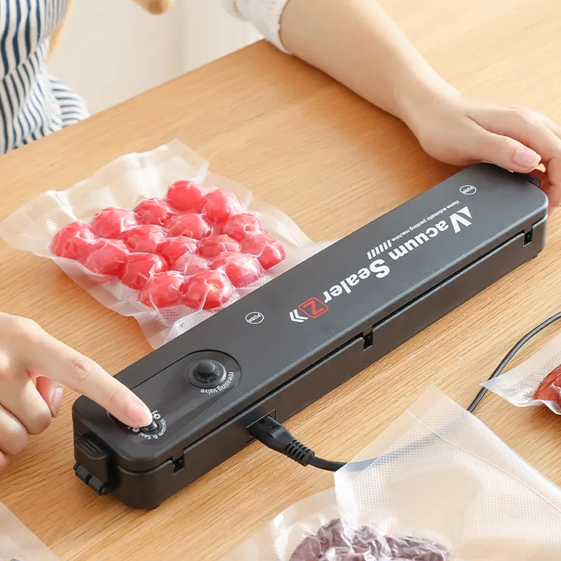 Hot Sale Haushalts-Vakuum ier maschine Automatische Vakuum verpackungs maschine für schwarze Lebensmittel Küchen frischer mit 10 kostenlosen Beuteln