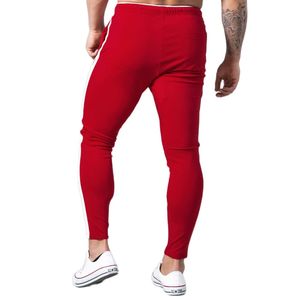 Kırmızı rahat pantolon erkekler pamuk ince Joggers Sweatpants sonbahar eğitim pantolon erkek spor spor dipleri koşu spor Trackpants - Product Image 4
