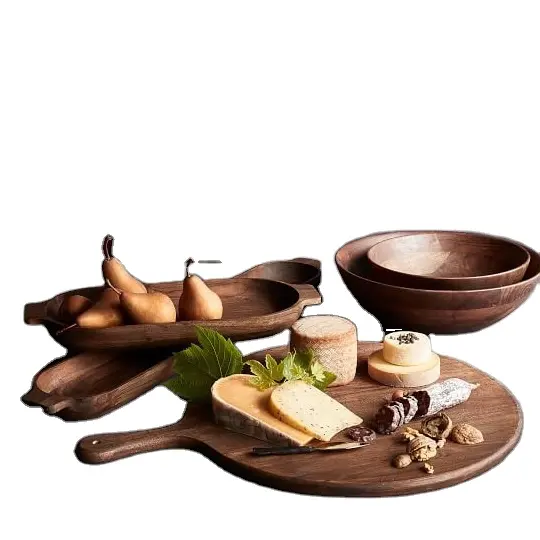 Vajilla Bloque de carnicero Tablas de madera de mango originales Diseño atractivo Tabla de cortar hecha a medida al precio más bajo