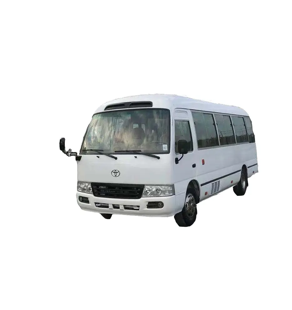 Autobús usado japonés Toyota Coaster 30 asientos con motor diésel asientos de cuero bueno para autobús escolar a precio barato