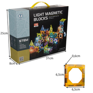 אבני בניין מגנטיות 22684 kruzel סט 77pcs מסלול לילדים צעצועים מגנטיים מותאם אישית 7cc gcc מוסמך