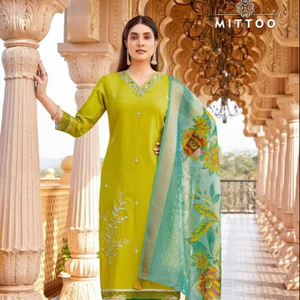 ผ้าส่าหรีผ้าไหมเหนียวลาย mittoo ayushi ผู้ผลิตในอินเดีย - Product Image 2