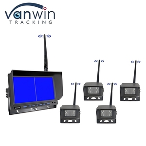 10 pulgadas Quad Split 4CH AHD inalámbrico 1080P Kit de monitor de coche GPS conexión USB IPS TFT pantalla LCD