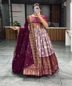 Koyu kırmızı renk kısmen aşınma ağır zengin görünümlü saree işlemeli unstitched bluz toptan alıcı tarafından ethnicgarment