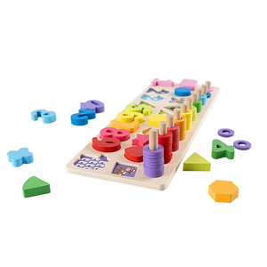 Hot Sales 3 in 1 <strong>Shape</strong> <strong>Number</strong> Recognition Activity Matching Board Wooden Educational Toy for Kids 3 + - Product Image 3