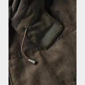Toptan avcılık erkekler kapüşonlu ceket kabuk 100% sentetik deri fermuar ve düğmeler kapanış ön cepler içinde Polyester astar - Product Image 3